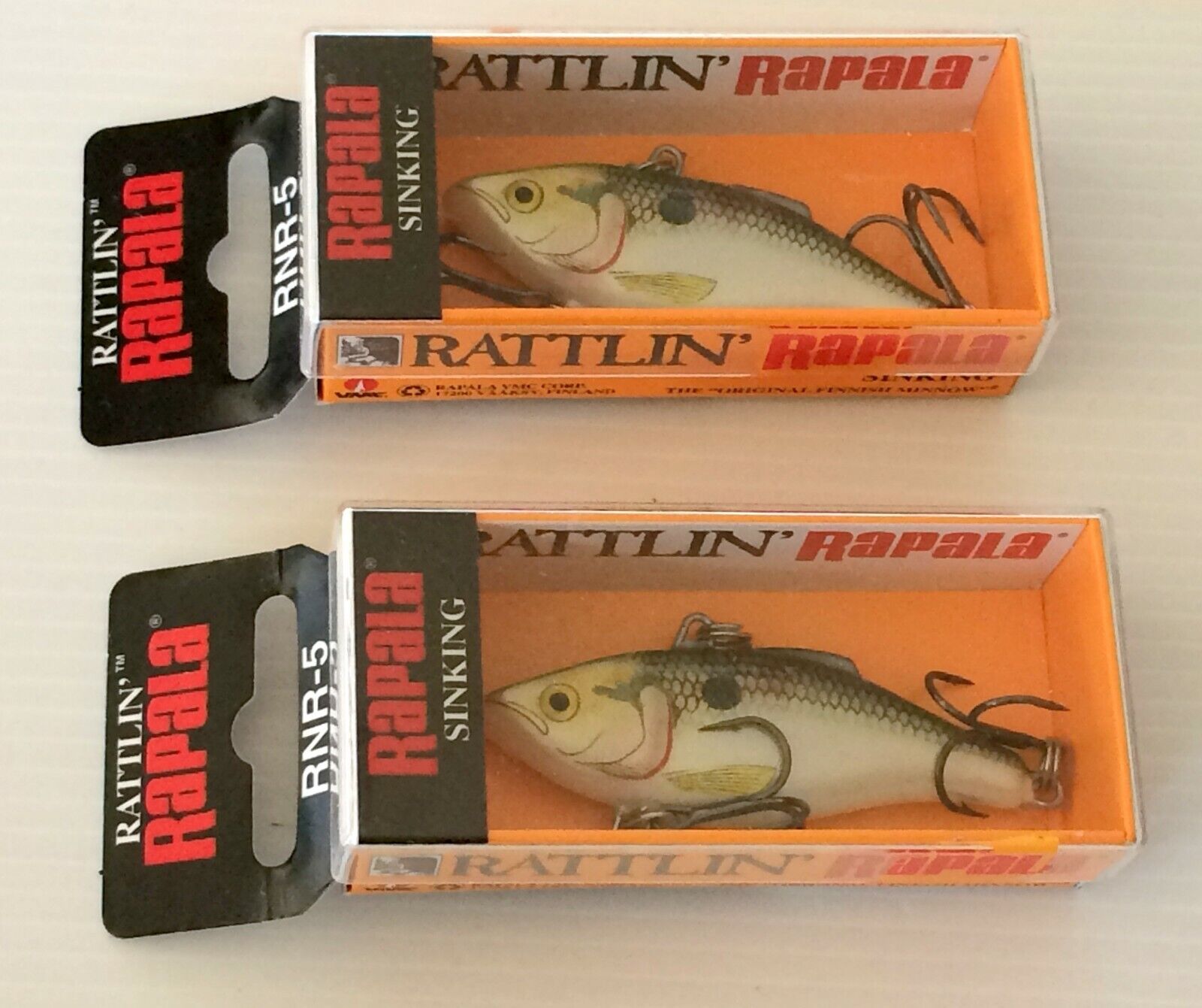 Rapala Rattlin RNR-5 Shad Fishing Lures x 2