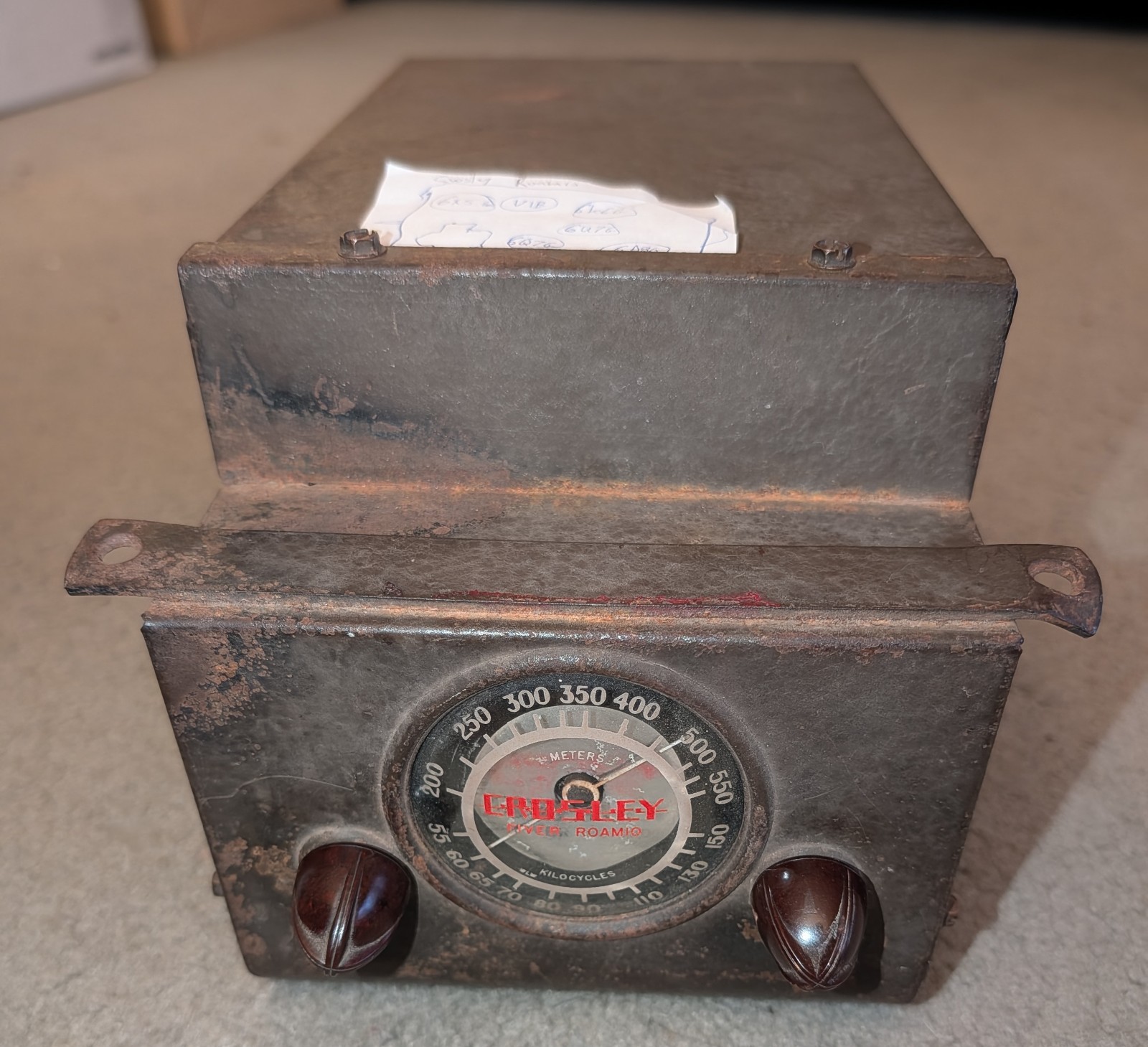 1937 Crosley Fiver Roamio Model A-157  5-Tube Car Radio - Untested - Nice