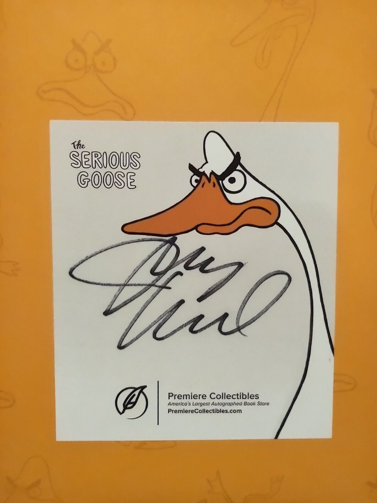 Autographed Copy Of The Serious Goose  By Jimmy Kimmel. With Certificate Of Auth