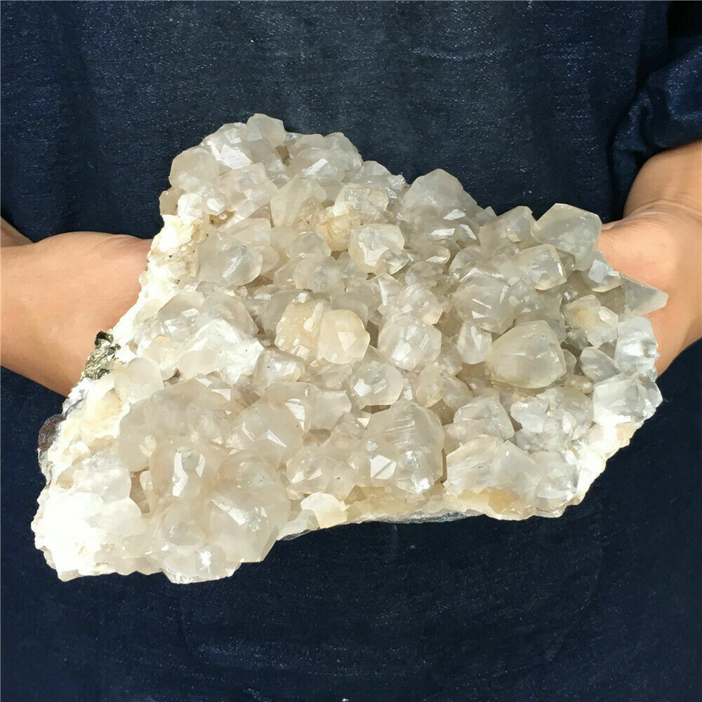 4.33 LB Natural Calcite Quartz Cluster Crystal Mineral Specimen - Madagascar