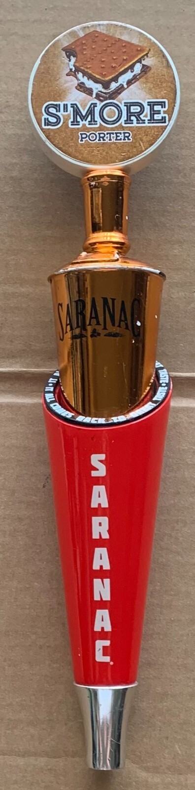 SARANAC BREWING S\'MORE PORTER FIGURAL BEER TAP HANDLE RARE SARANAC BREWING S\'MORE PORTER FIGURAL BEER TAP HANDLE RARE