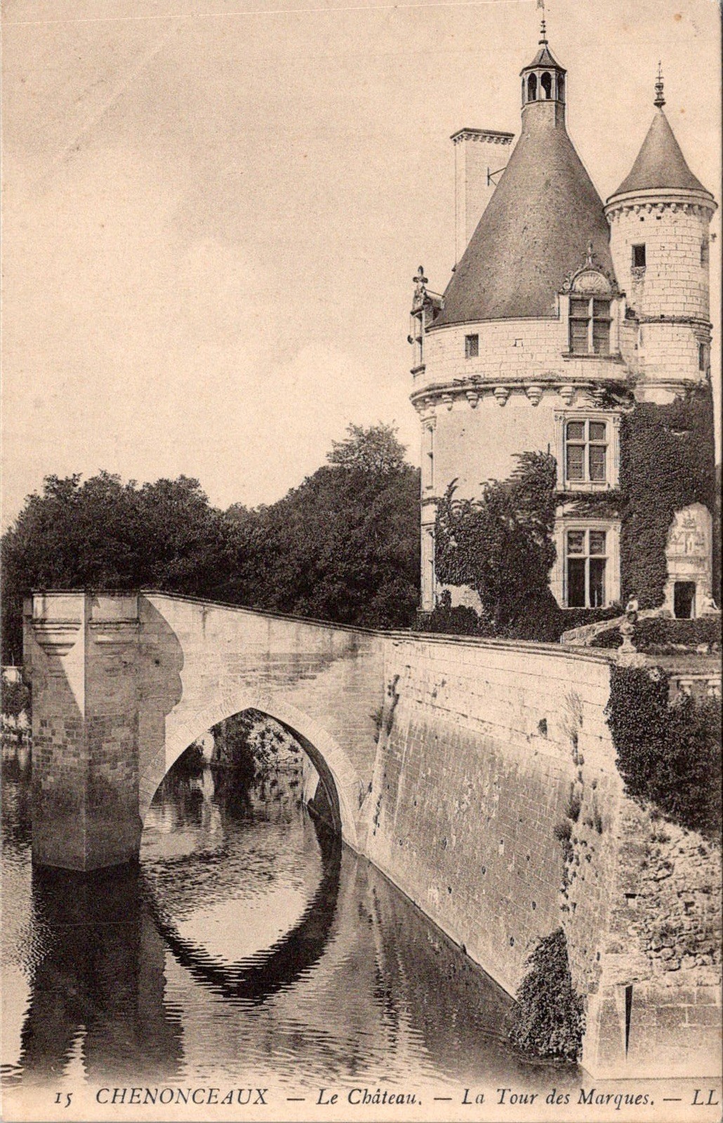 Le Château La Tour Des Marques Chenonceaux France Historic Vintage Postcard