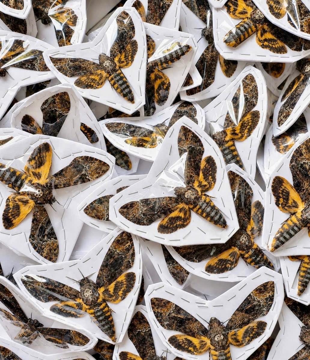 12 pcs Death Head Hawk Moth | Wings opened | Real Specimens | US Stock 12 pcs Death Head Hawk Moth | Wings opened | Real Specimens | US Stock