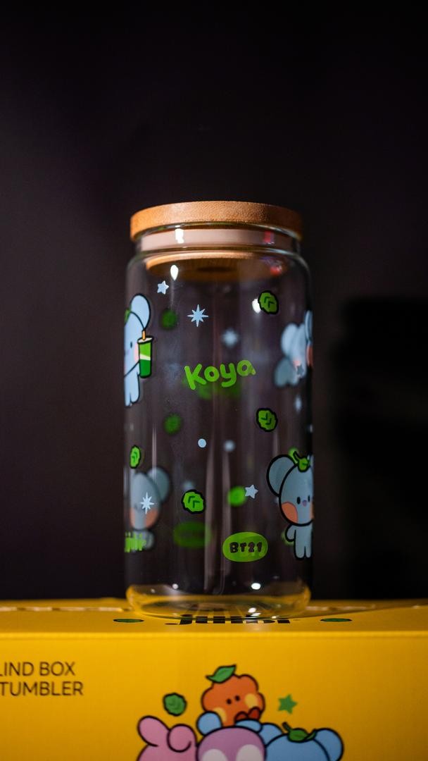 Junbi x BT21 (ALL minini Characters) Glass Cup Limited Edition Collaboration BTS