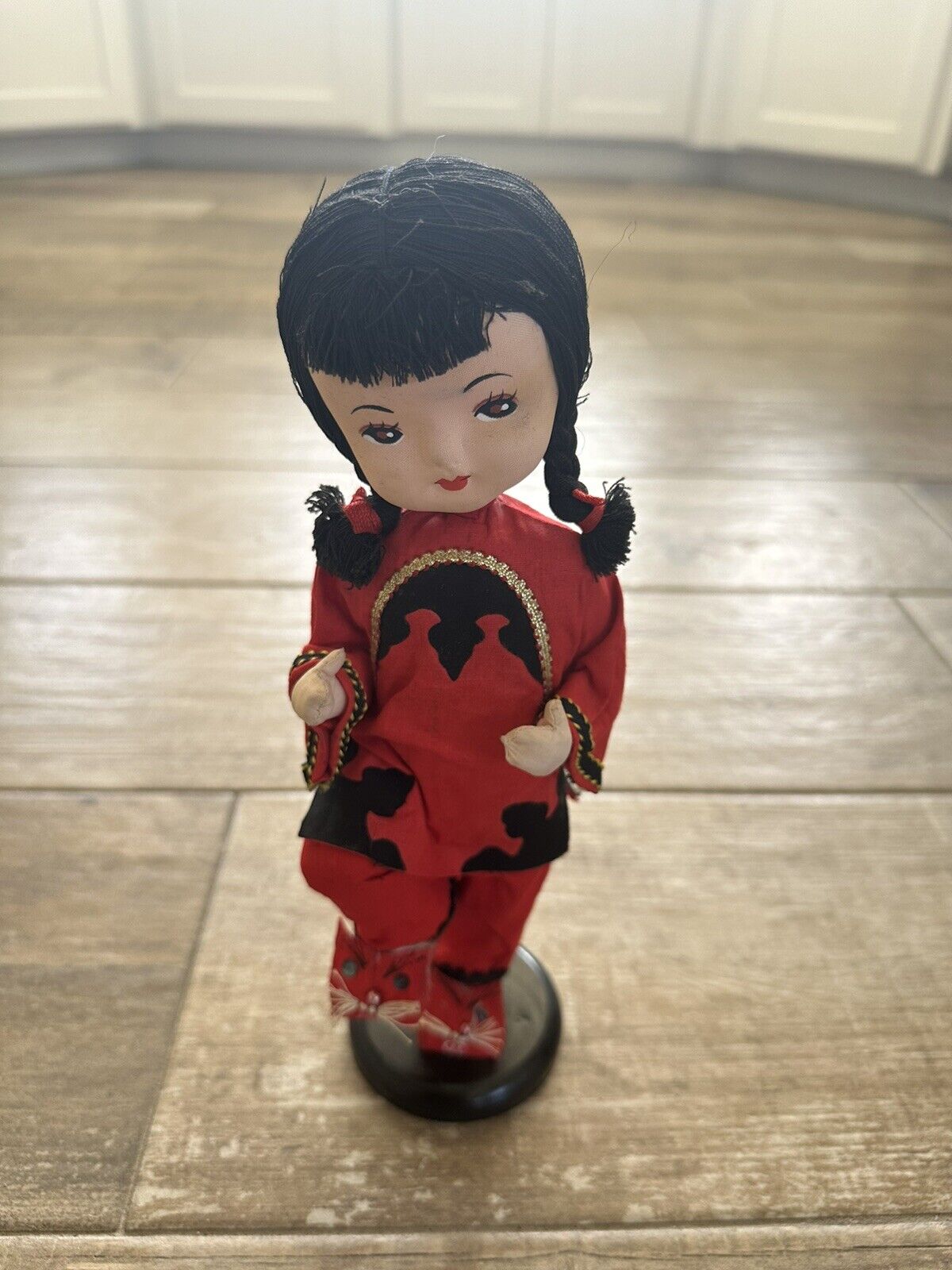 Vintage Oriental Folk Doll 12” Folk Doll Made In Taiwan