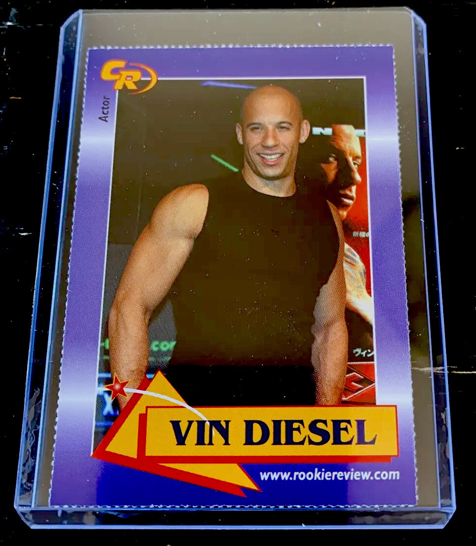 VIN DIESEL Rookie 2003 CELEBRITY REVIEW Rookie Actor Card #12 NM+