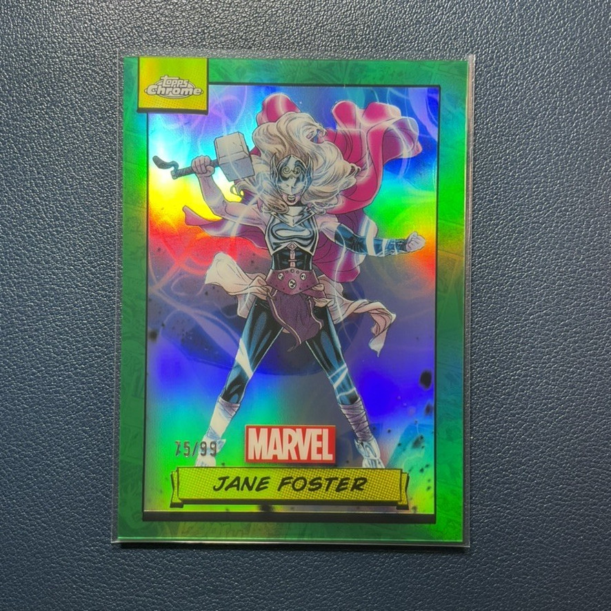2024 Topps Chrome Marvel Jane Foster #22 Green Refractor /99 2024 Topps Chrome Marvel Jane Foster #22 Green Refractor /99