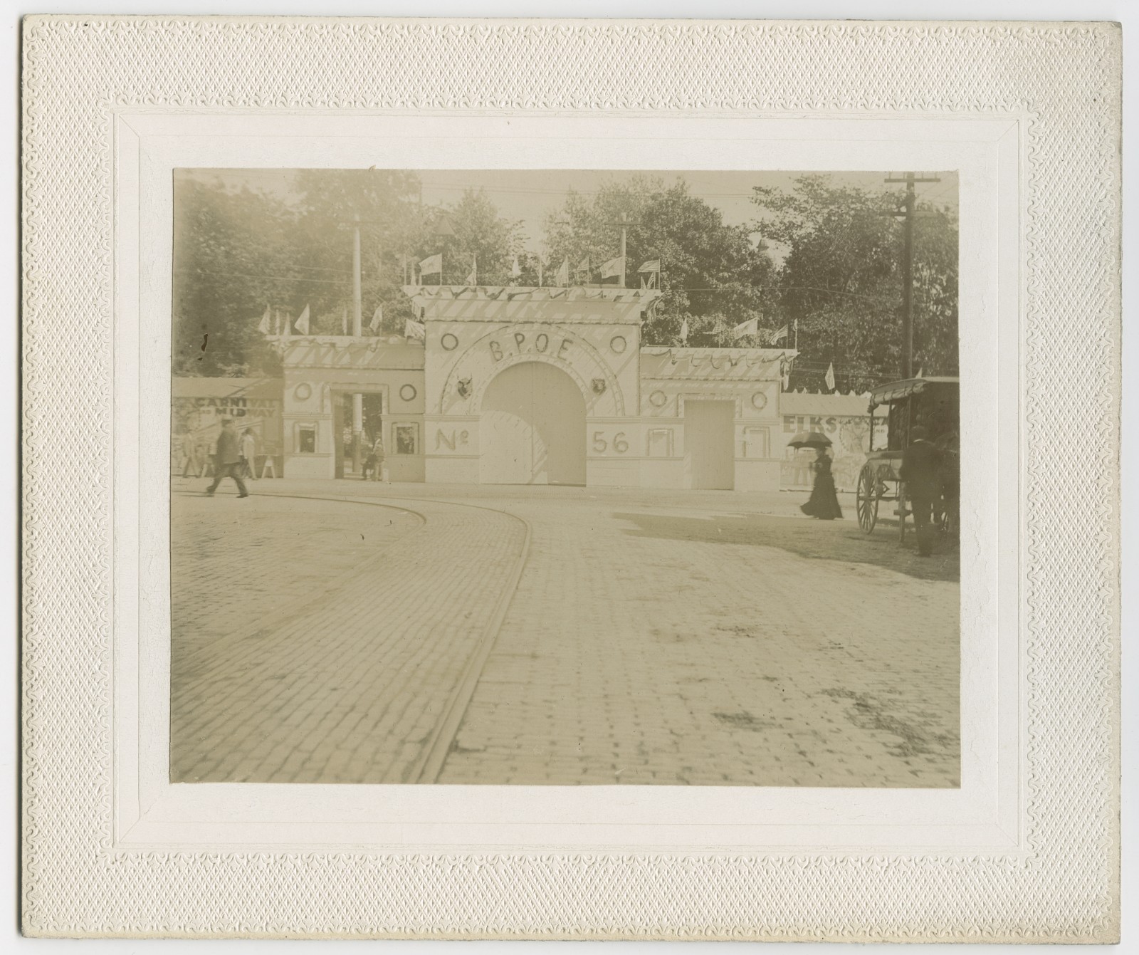 1899 Mansfield Ohio BPOE Elks Lodge 56 Carnival Mounted Photo 6 By 5