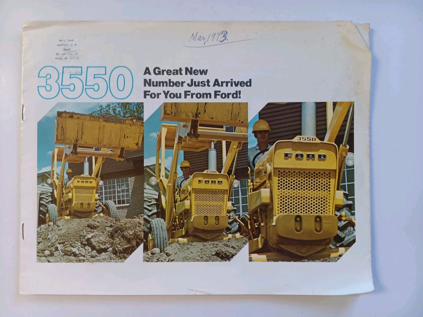 Ford 3550 Construction Tractor Dealers Advertising Sales Booklet Excavating