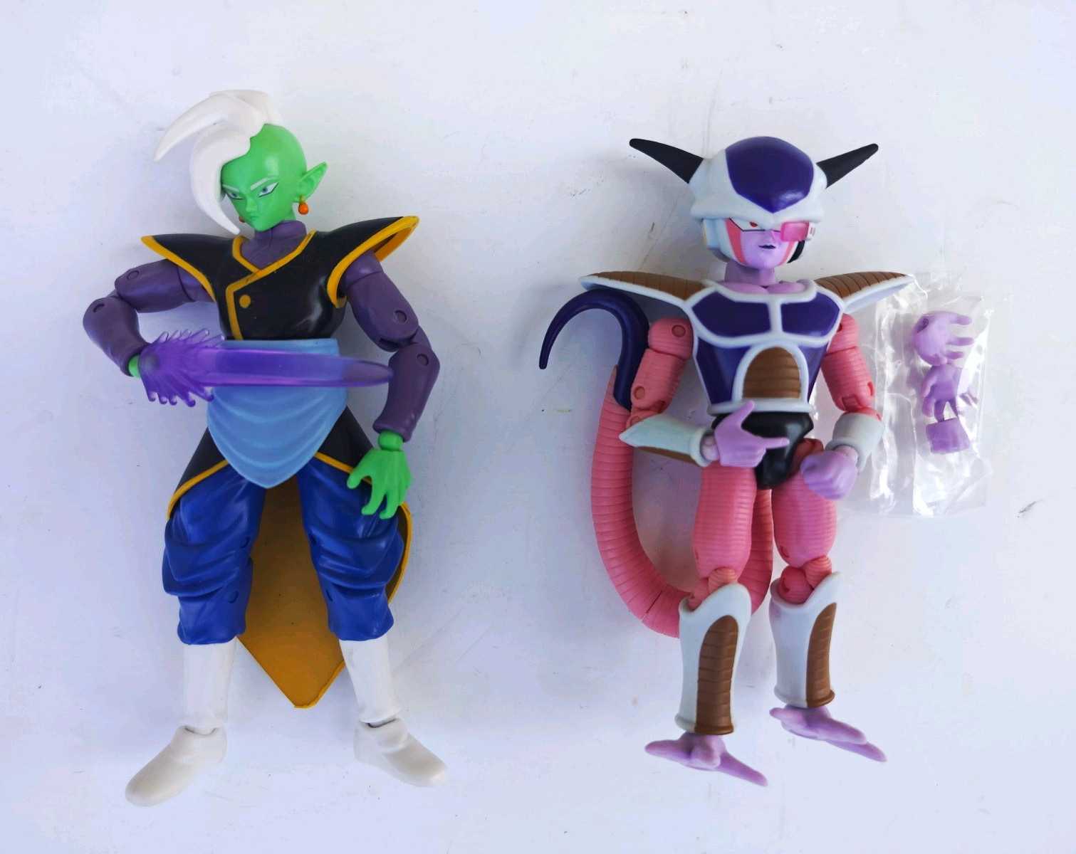 Dragon Ball Super Zamasu & Frieza Plastic Anime Figure Lot 2 6 in w/ Accessory