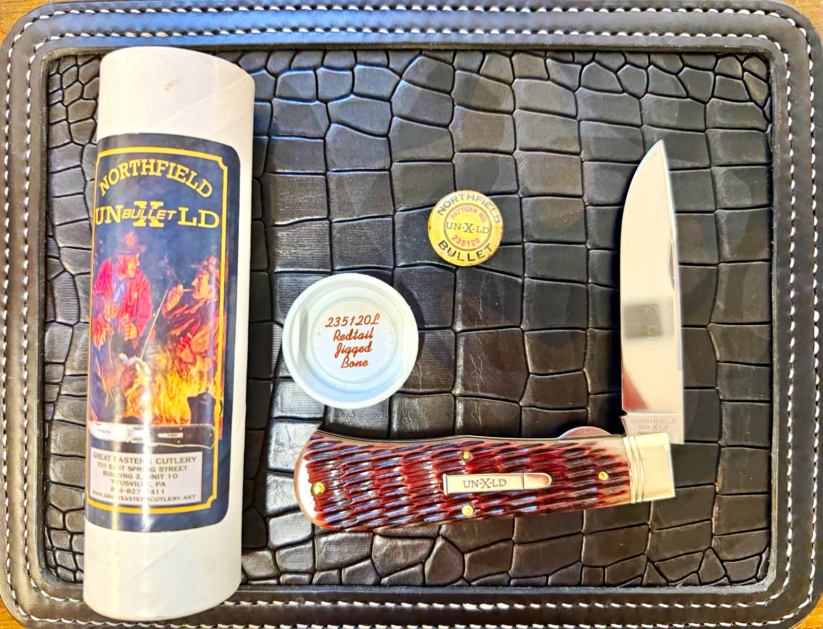 Great Eastern Cutlery Northfield UN-X-LD Redtail Jigged Bone Tube & Pin