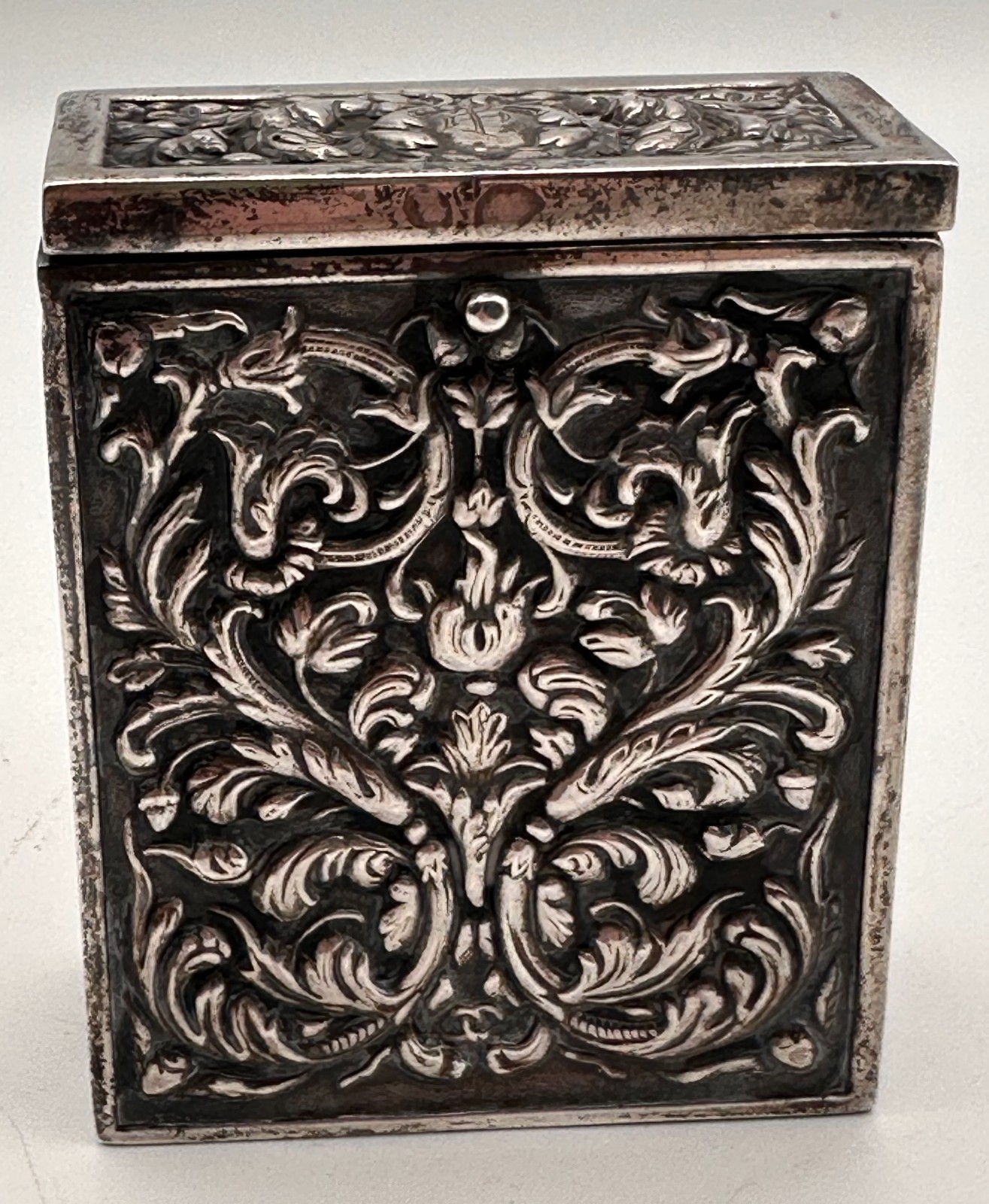 Cigarette Box Vintage Ultima Hora Palma Mallorca Silverplate 