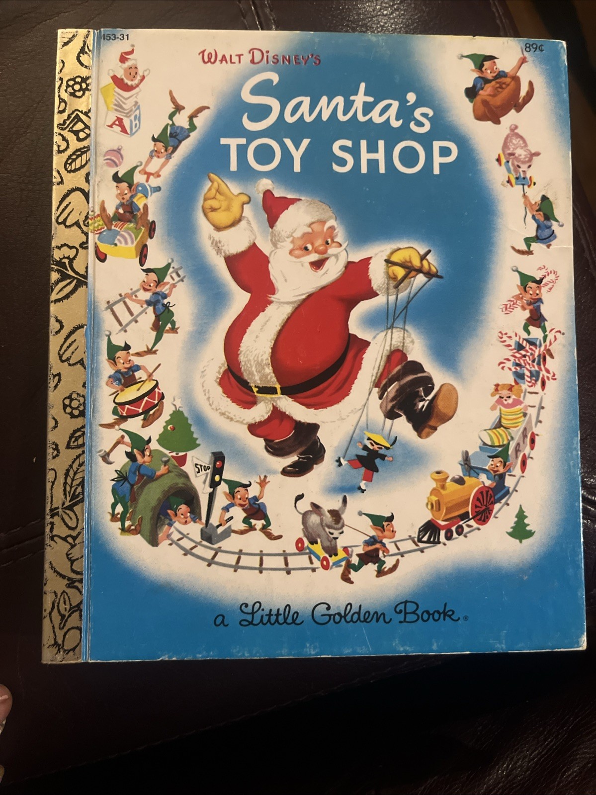 Vintage Little Golden Book. Walt Disney’s Santa’s Toy Shop 1981 Good Condition