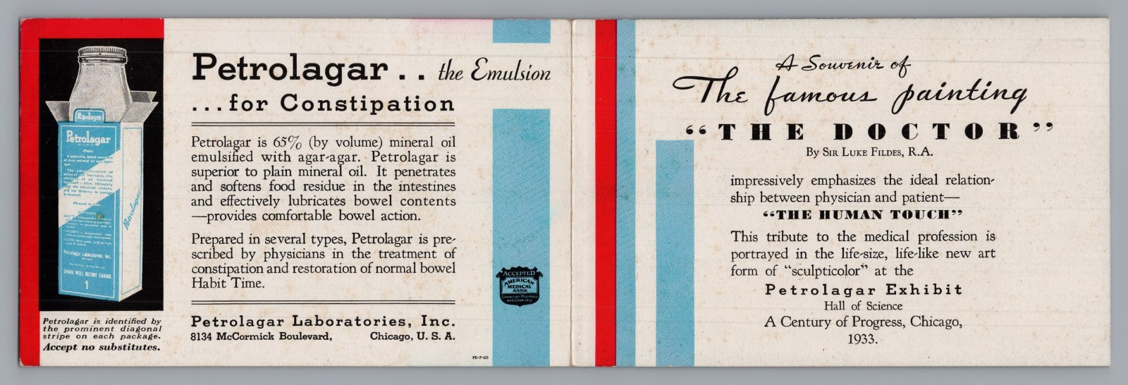 1933 Hall of Science Chicago World\'s Fair Souvenir The Doctor Ephemera