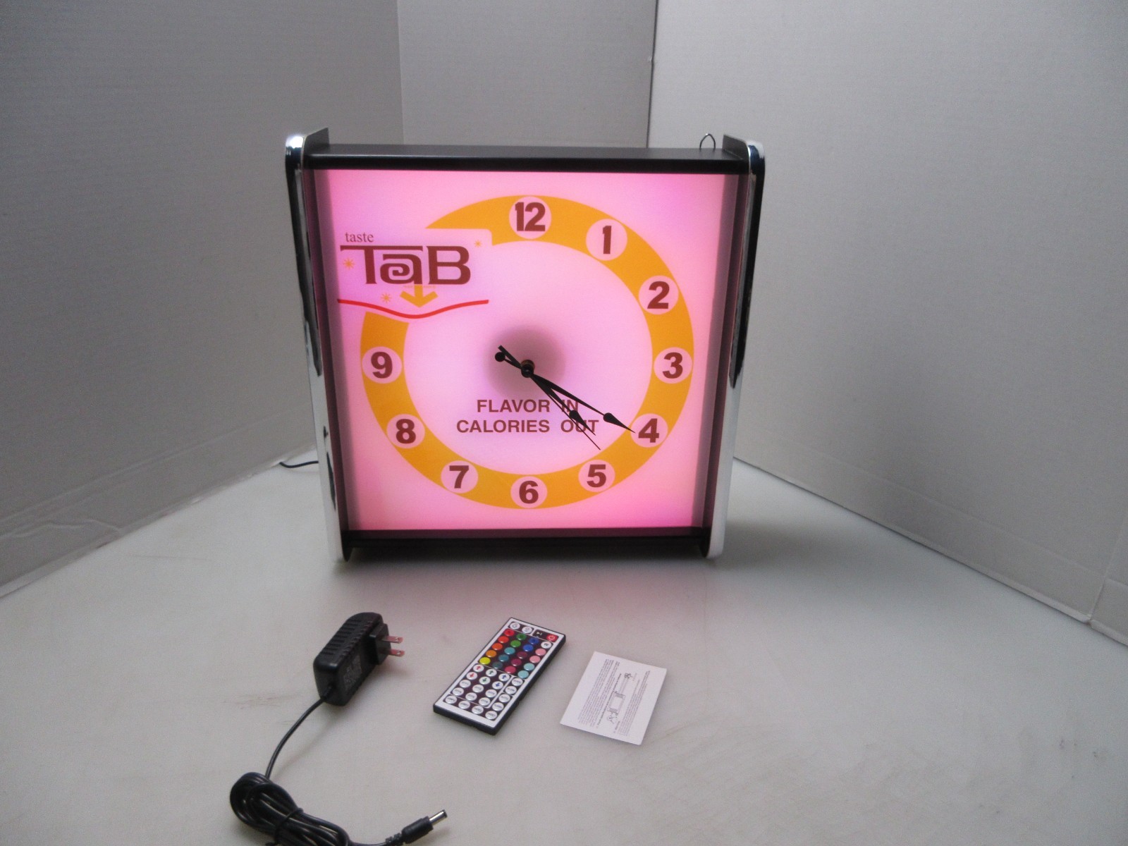 Taste Tab LED light up Advertising wall clock Brand New