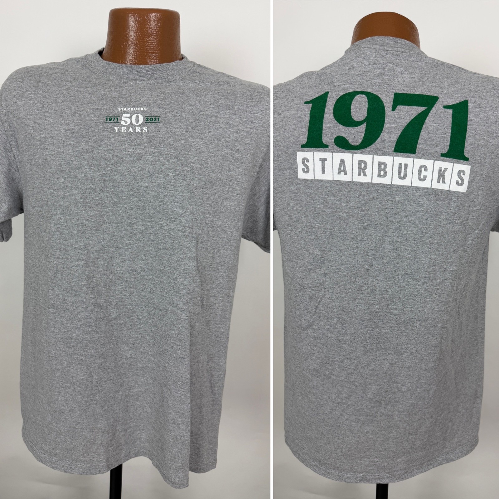 Starbucks Coffee Shirt Medium 50 Years Anniversary 1971 to 2021 Employee Uniform
