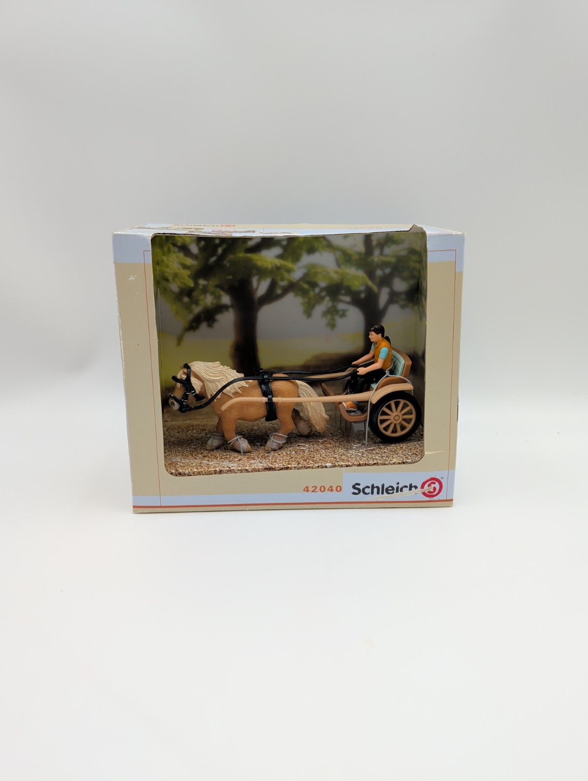 Schleich 42040 Retired Pony Carriage Complete in Box Haflinger Pony Cart Schleich 42040 Retired Pony Carriage Complete in Box Haflinger Pony Cart
