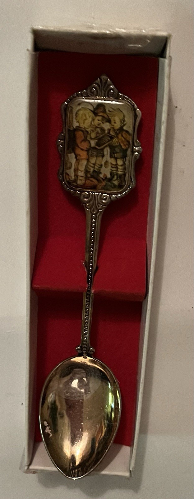 vintage M.I. Hummel silver-plated collector spoon by ARS Edition (West Germany)