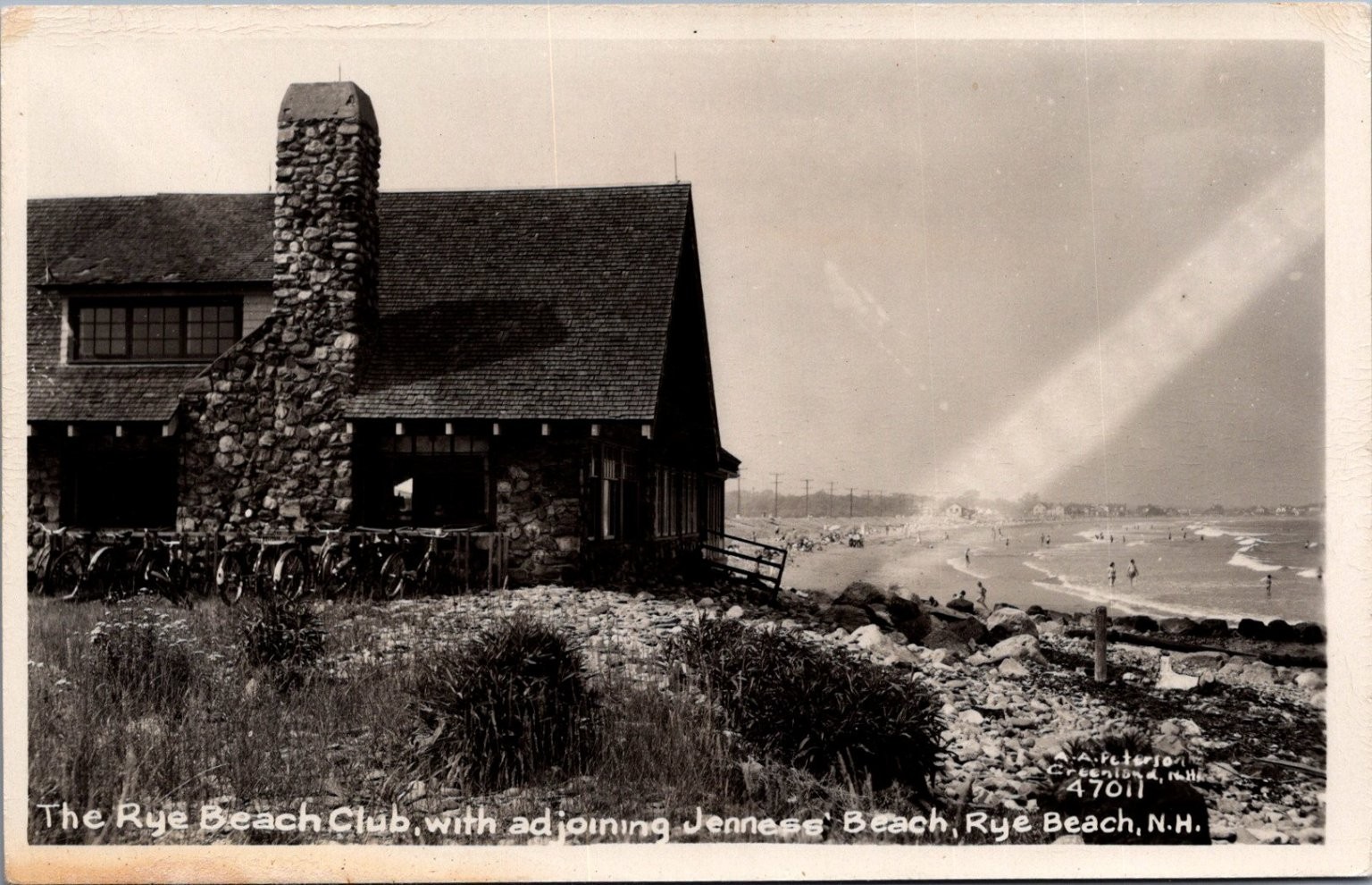 RPPC Rye Beach Club Jenness Beach, NH - Winterton Real Photo Postcard RPPC Rye Beach Club Jenness Beach, NH - Winterton Real Photo Postcard