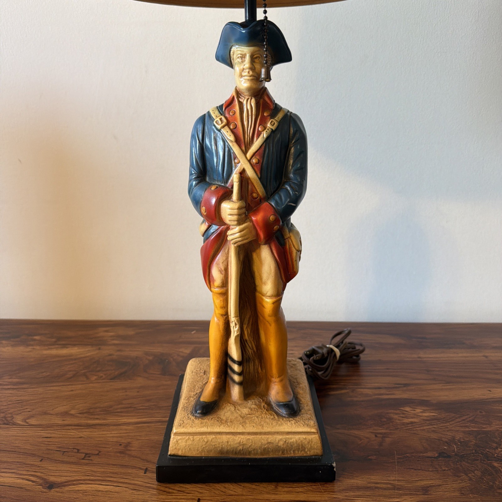 Vintage Quartite Creative 1960 Revolutionary War Soldier Minuteman Lamp No Shade