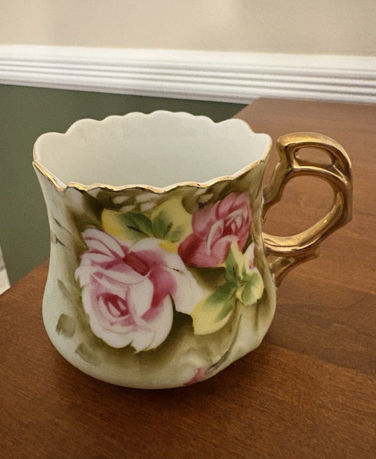 Vintage Lefton Heritage Green Cup