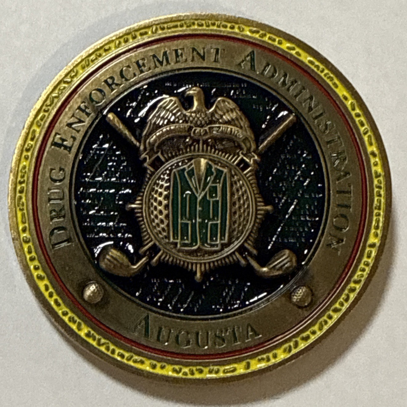 DEA Drug Enforcement Administration Augusta The Masters Golf Challenge Coin