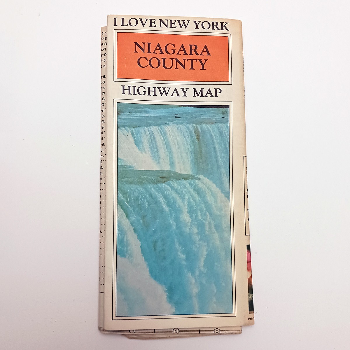 Vintage 1982 Highway Map of Niagara County New York