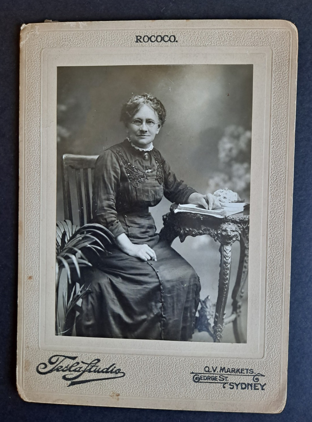 Undated Portrait Of Lady Cabinet Card - Tesla Studio, George Street, Sydney