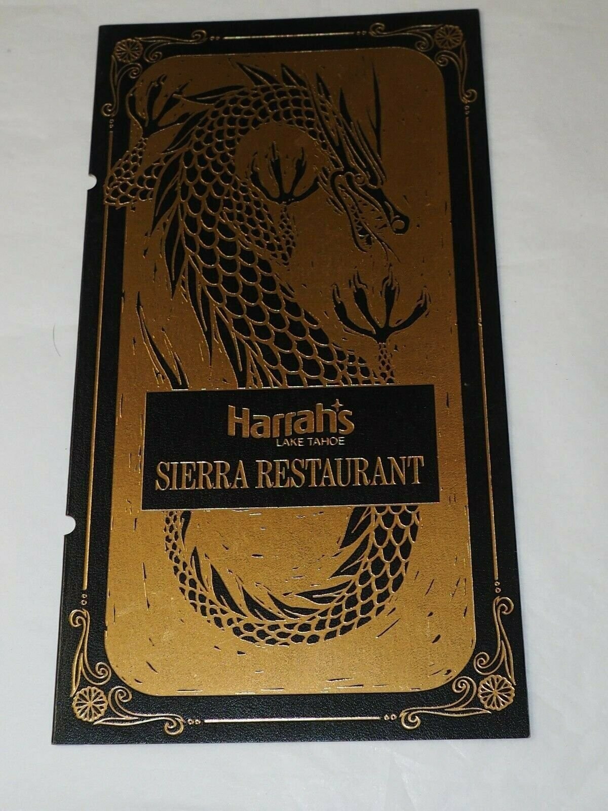 HARRAH\'S Lake Tahoe SIERRA RESTAURANT Menu Cover
