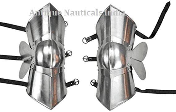 15th Century Knee and Leg Armour - 18 Gauge Silver Larp Reenactment