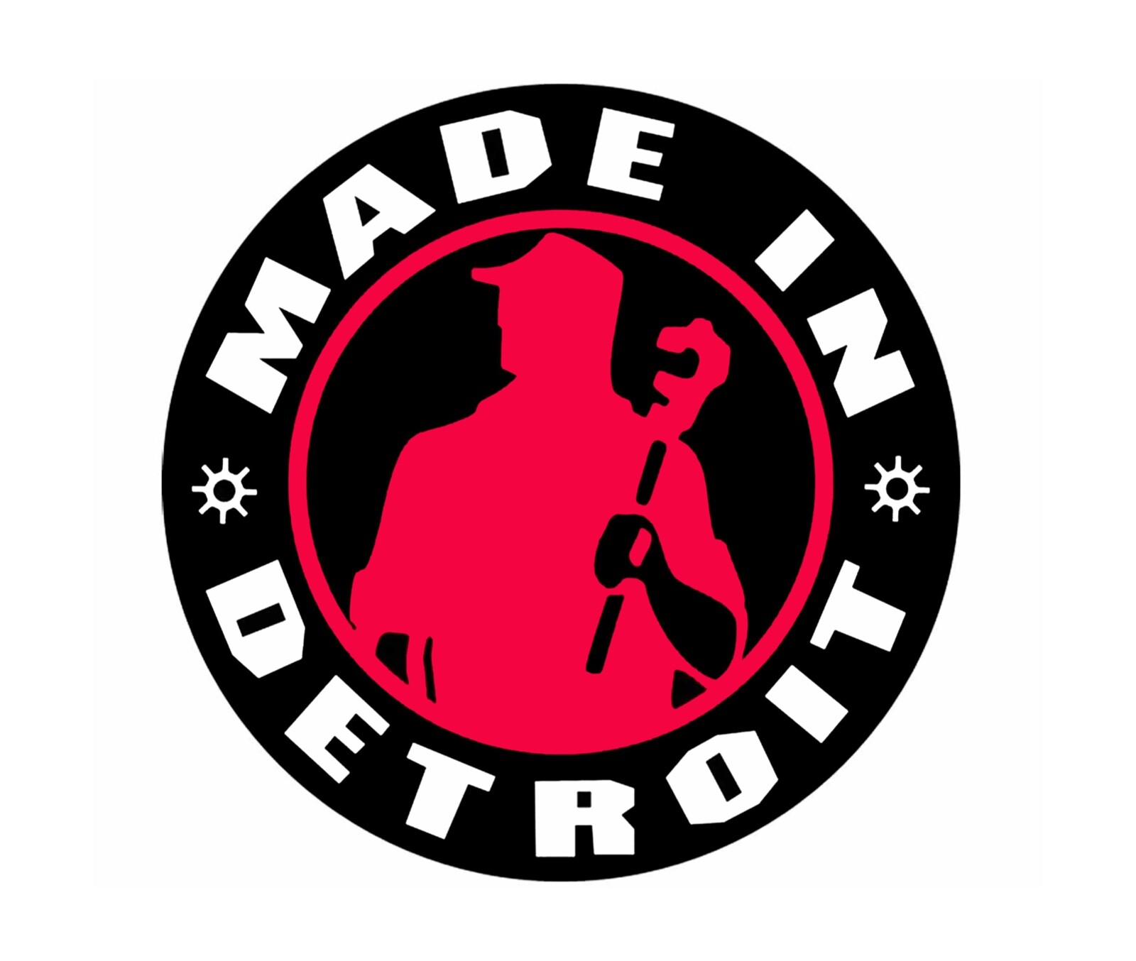 MADE IN DETROIT STICKER 3.5 X 3.5 MADE IN DETROIT STICKER 3.5 X 3.5