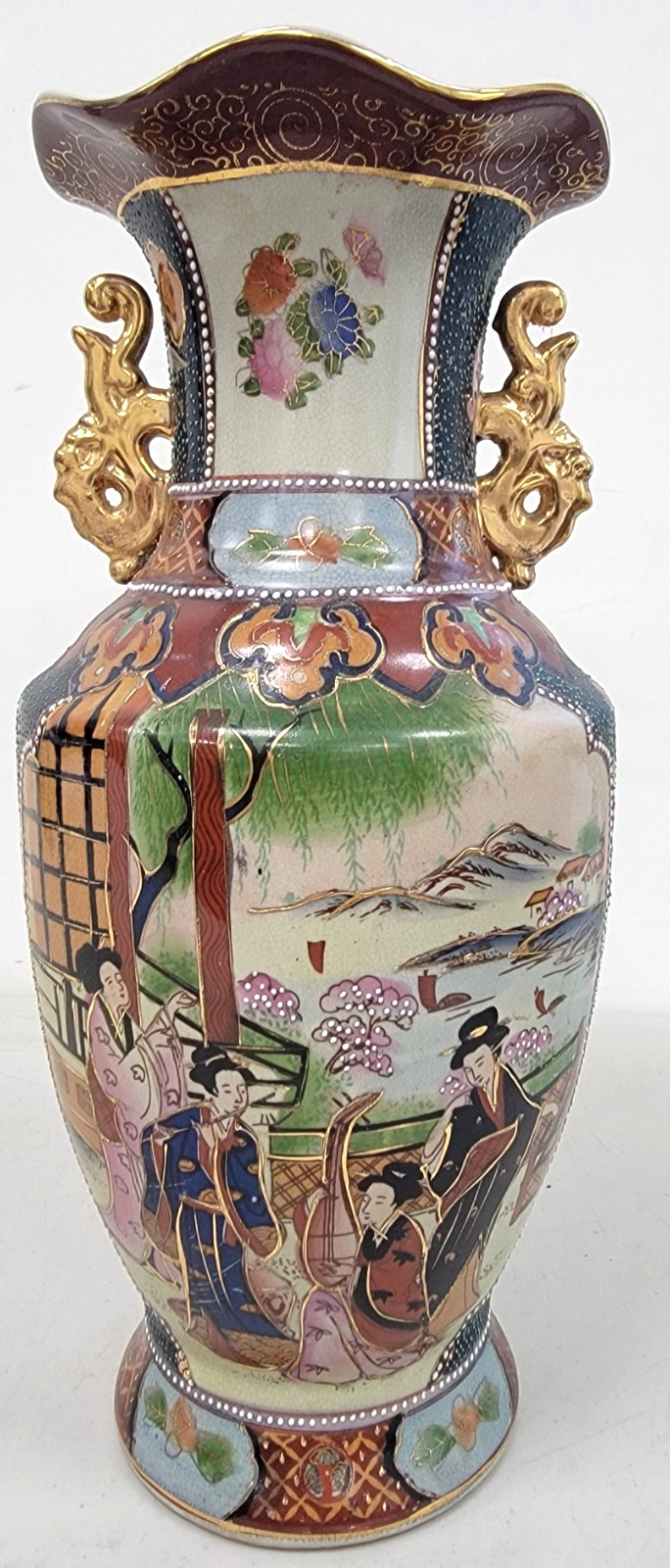 Vintage Japanese Royal Satsuma Geisha Scene 14\