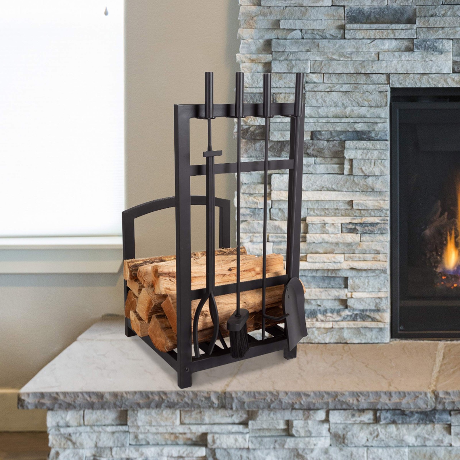 Lavish Home Fireplace Tool Set and (L) 17
