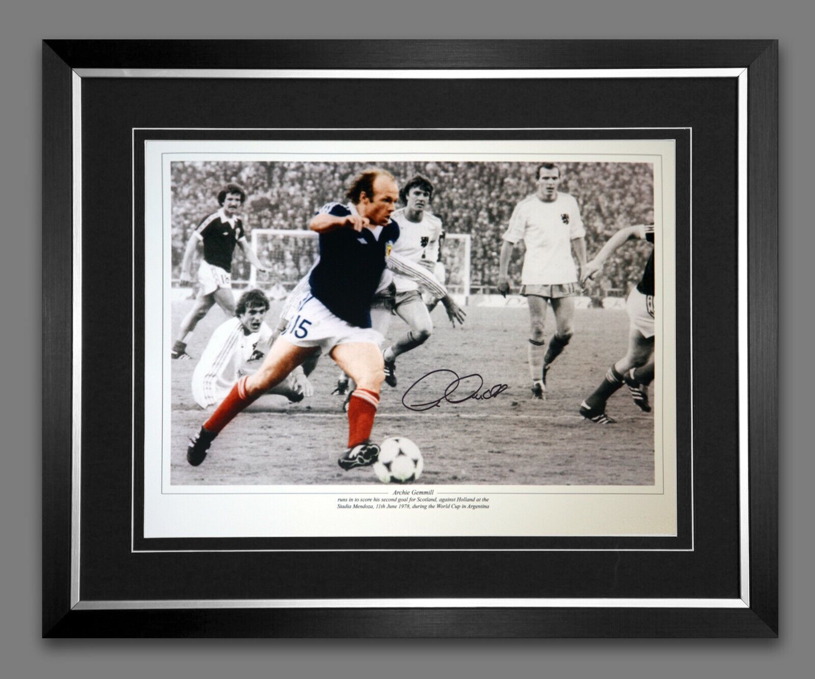 Archie Gemmill Scotland Hand Signed And Framed 12x16  Football Montage