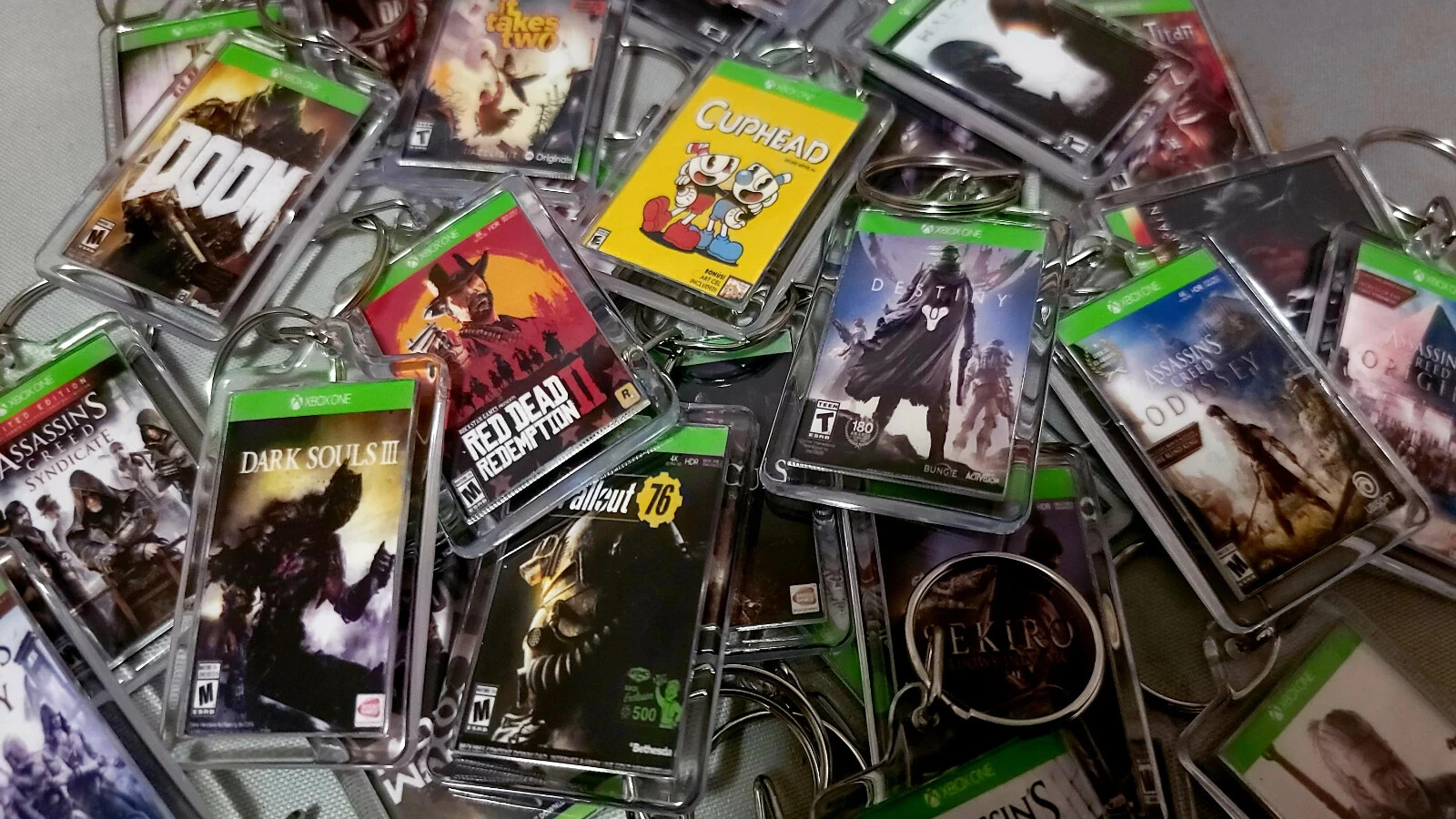 Xbox One Game Art Video Game Keychain | Chain | Hanger | Pendent (Front & Back)