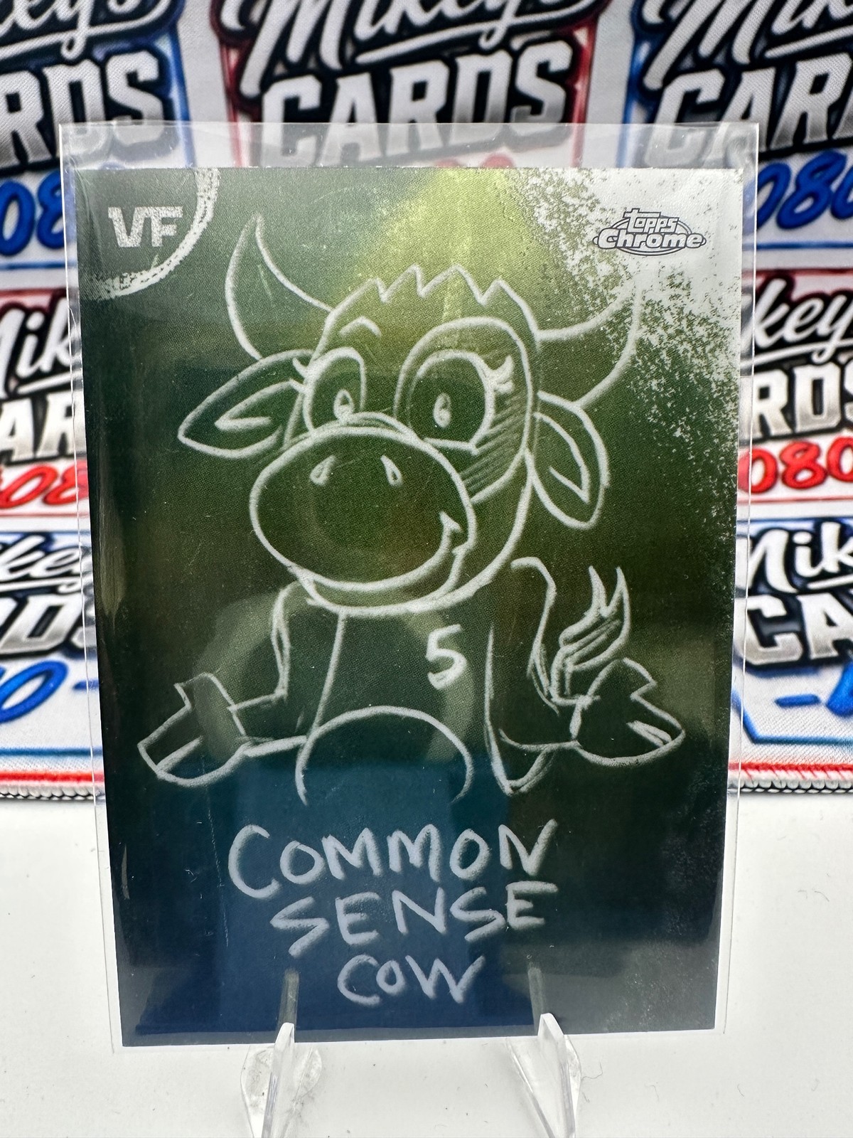 Common Sense Cow 2026 Topps Chrome VeeFriends #C-8 Chalkboard