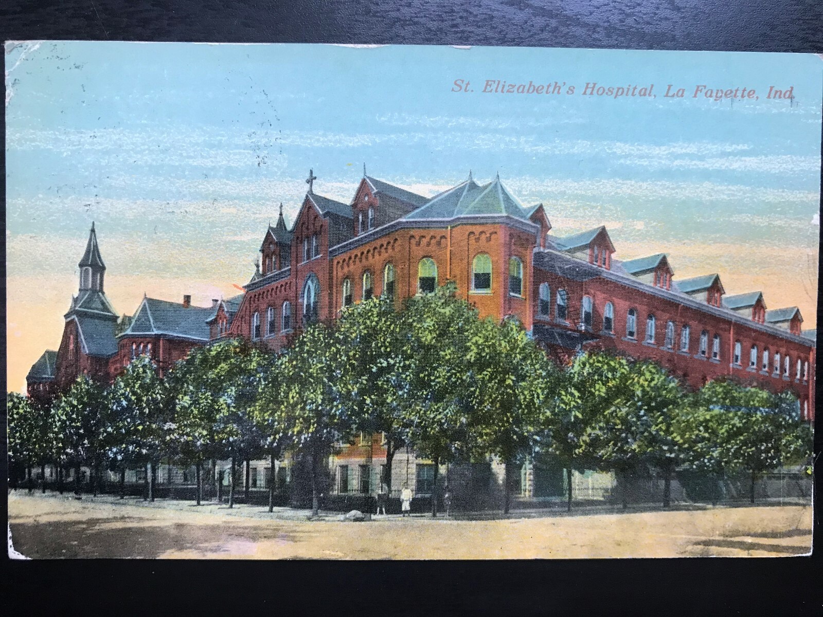 Vintage Postcard 1907-1915 St. Elizabeth\'s Hospital La Fayette Indiana (IN)