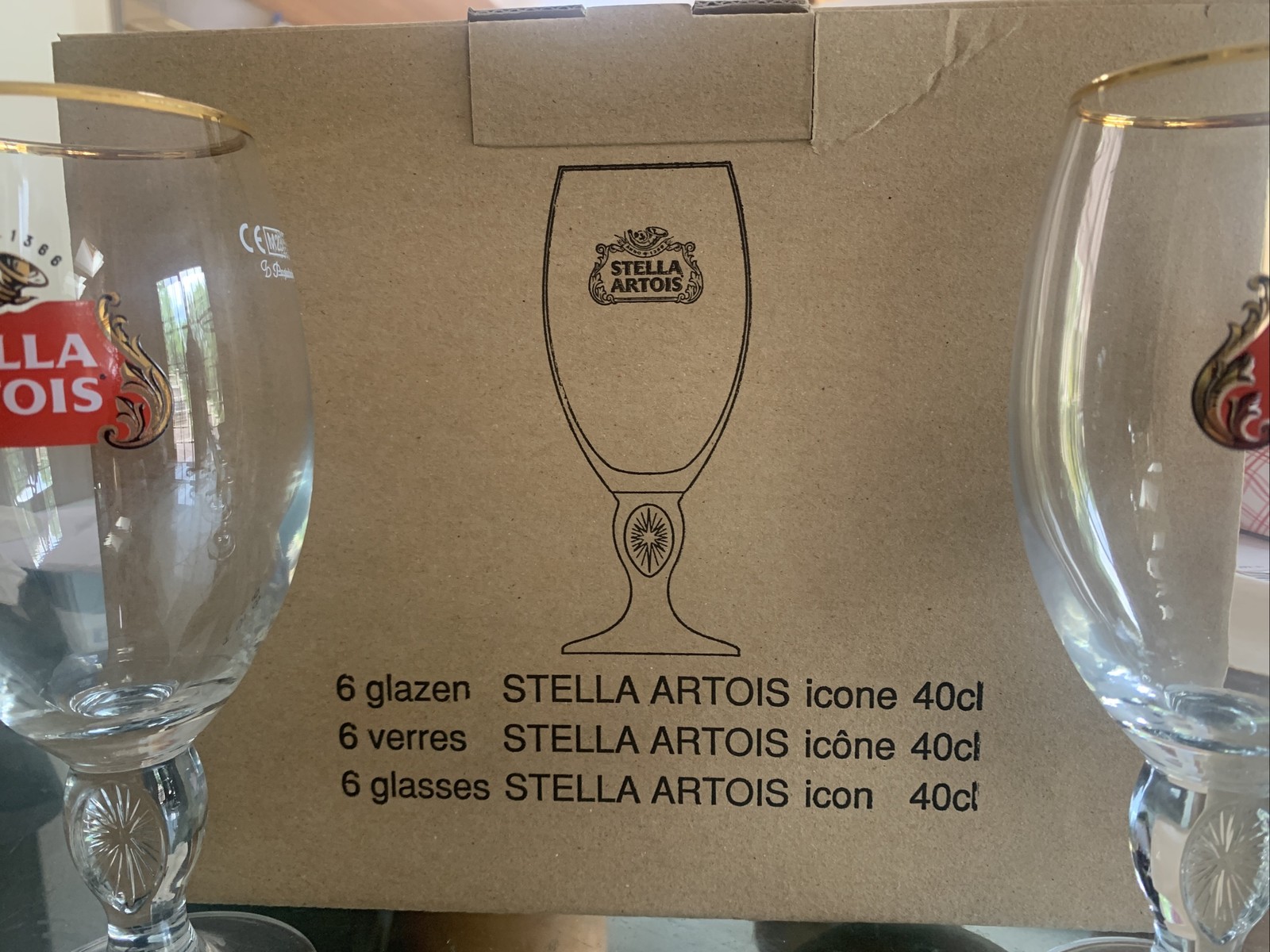 Stella Artois Chalice Restaurant Grade Beer Glass 40cl Case Of Six (6)