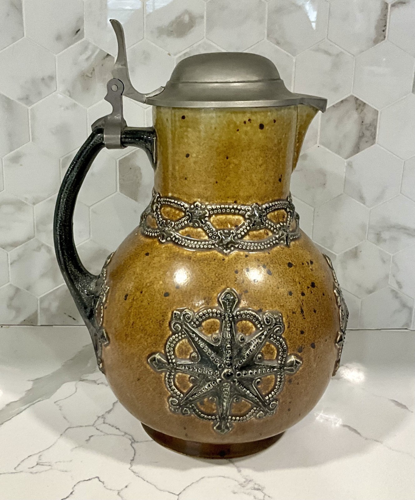Vintage Goebel Merkelbach Jugendstil Salzglasur Jug Exhibition Ltd. 131/500 NEW