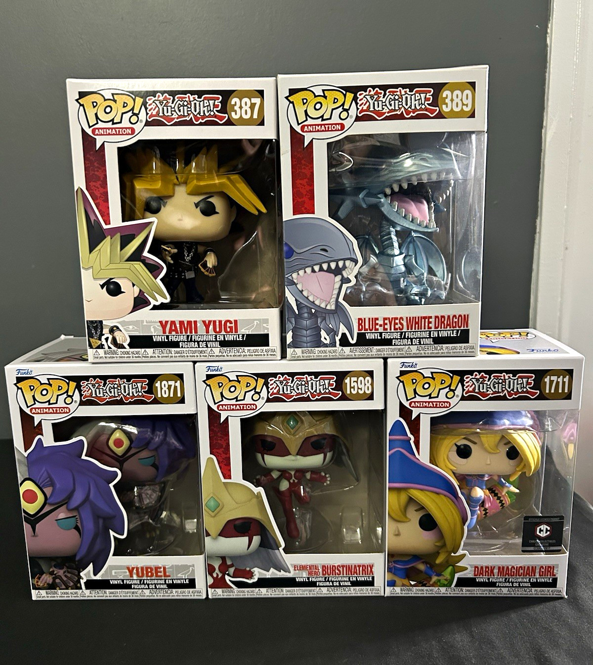 Yu-Gi-Oh Funko POP Lot of 5 Yami Yugi Blue-Eyes Yubel Dark Magician Girl Anime 