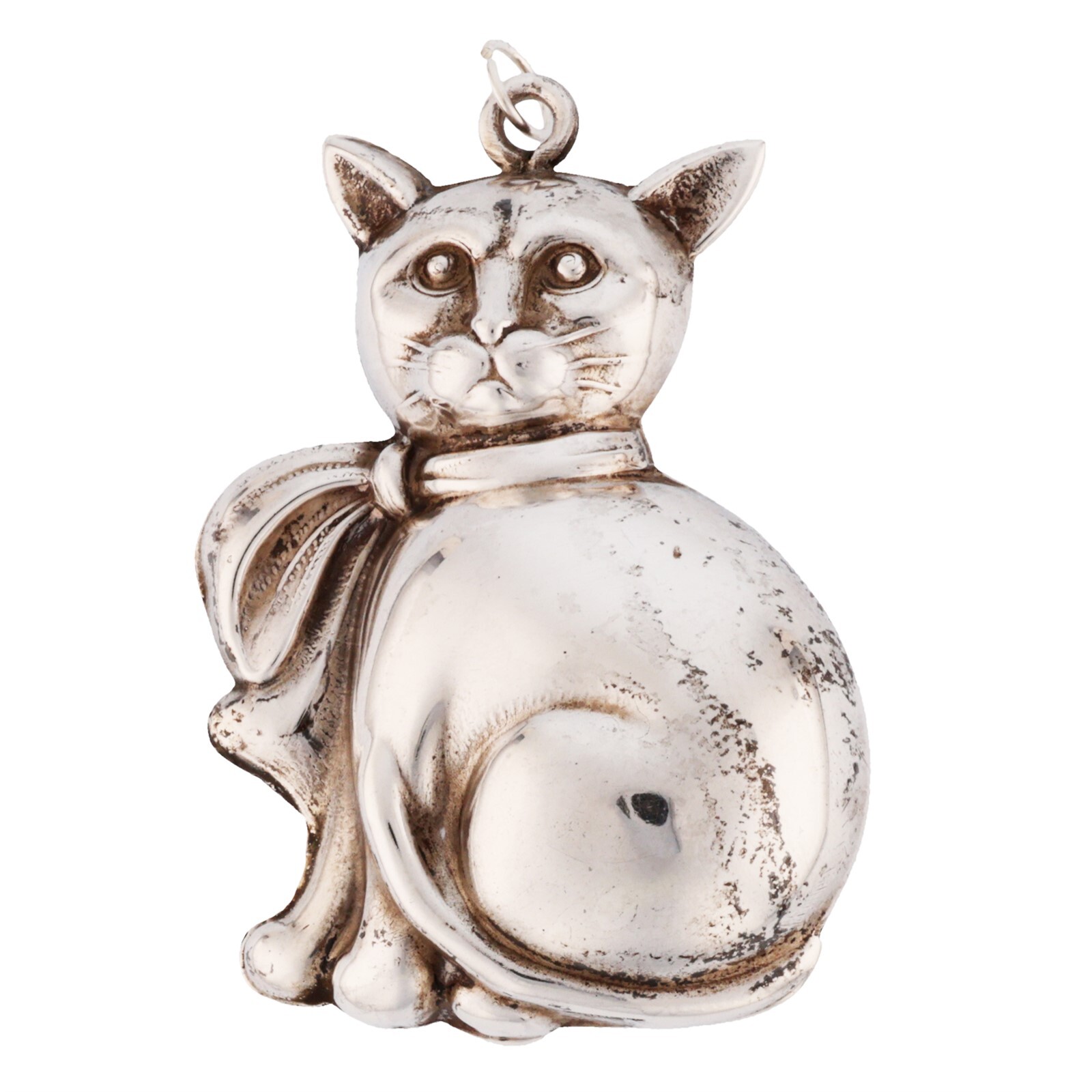 Rare Kitten Cat 925 Cazenovia Trush Sterling Silver Christmas Ornament Vintage
