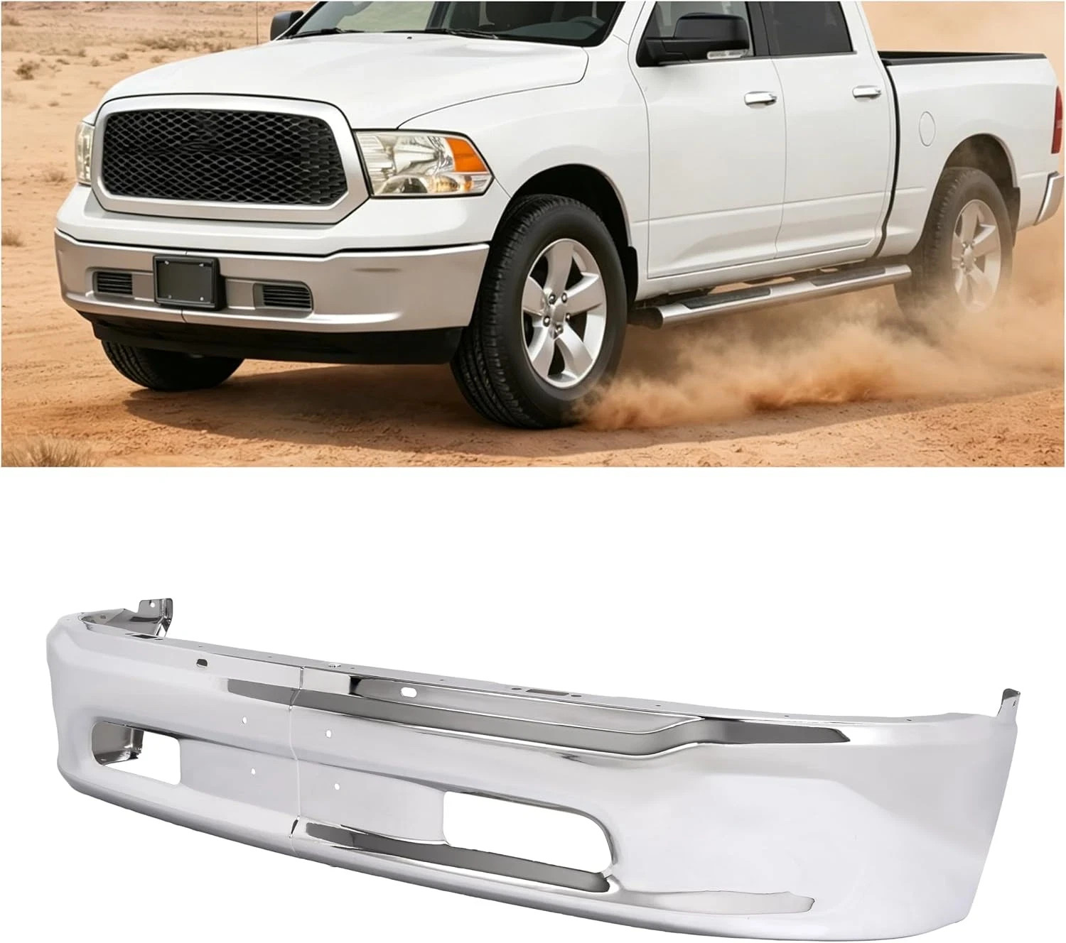 Front Bumper Face Bar Compatible with 2013-2018 Ram 1500