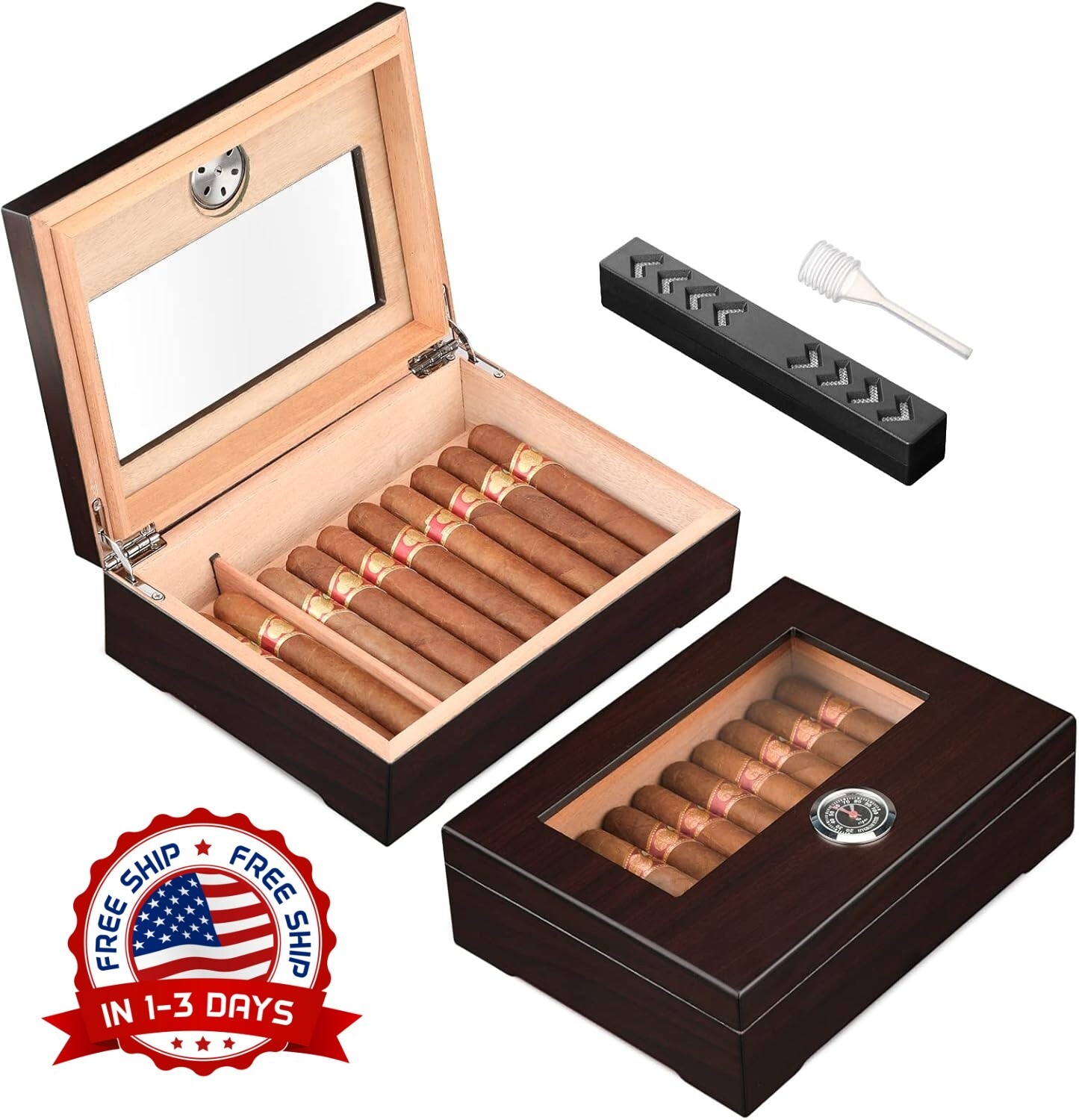 caja de humidor de cigarros de madera de cedro funda de humidor para Puros NUEVO caja de humidor de cigarros de madera de cedro funda de humidor para Puros NUEVO