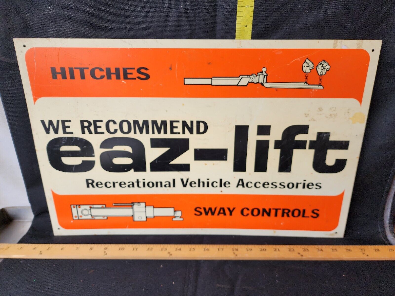 Vintage U-HAUL Dealership Sign Eaz Lift RV Accessories Hitches Sway Controls