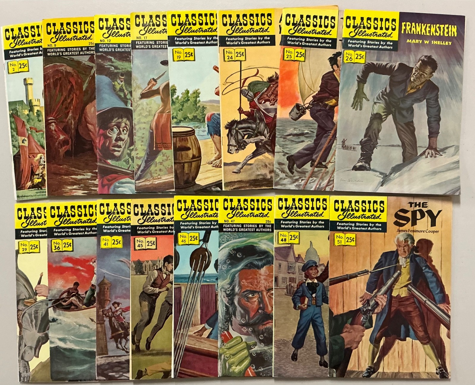 Classics Illustrated LOT OF 16 Different comics between #2-51 (1341)