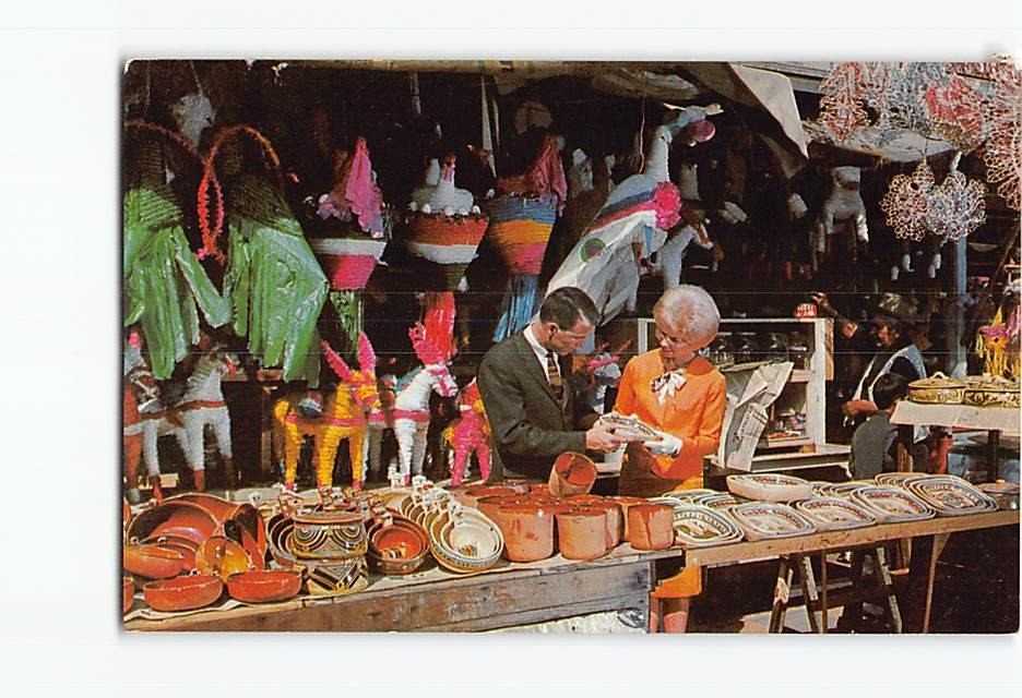 Postcard Piñata Shopping Tijuana Mexico