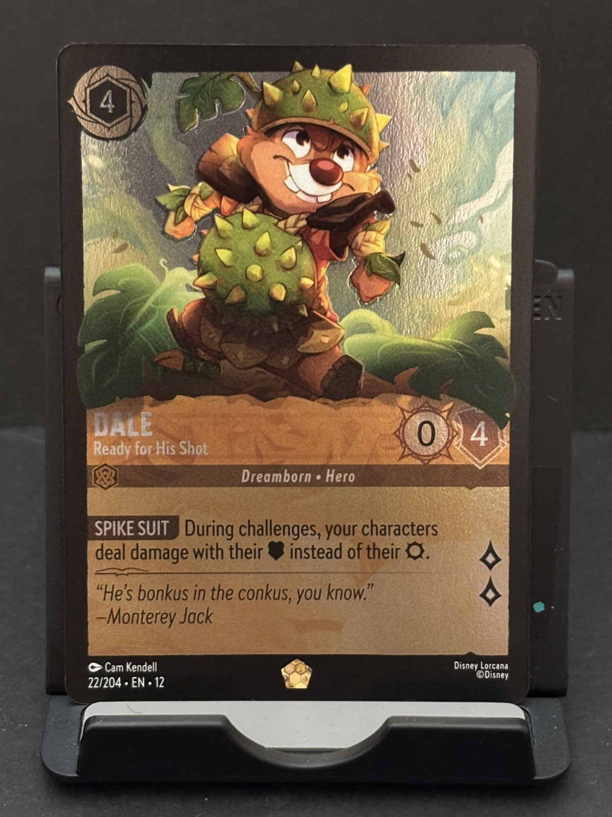 Dale - Ready for His Shot | 22/204 | Cold Foil Legendary | Disney Lorcana Dale - Ready for His Shot | 22/204 | Cold Foil Legendary | Disney Lorcana