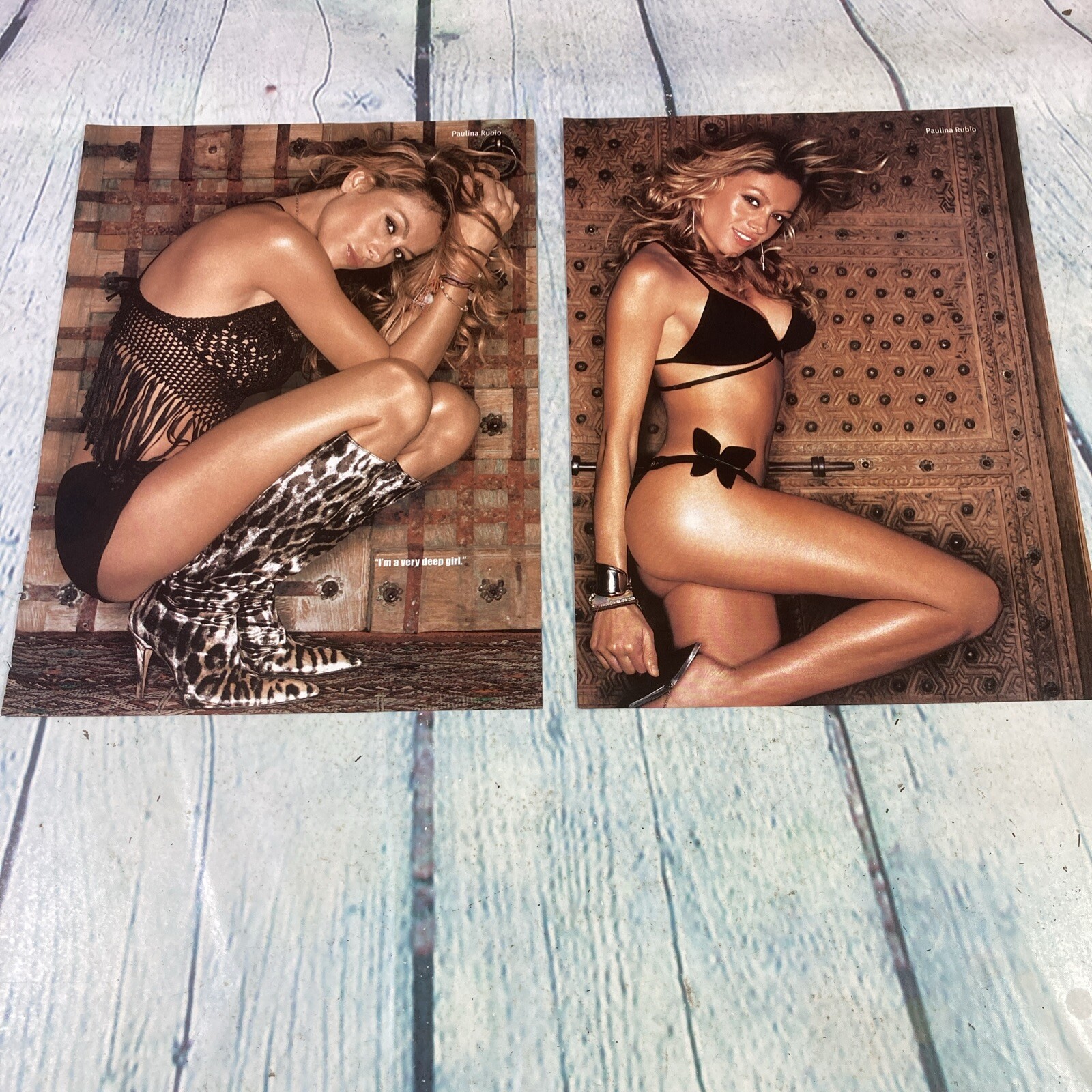 2002 Sexy Paulina Rubio Legs Hot Body Vtg Print Ad/Poster Pinup Magazine Pages