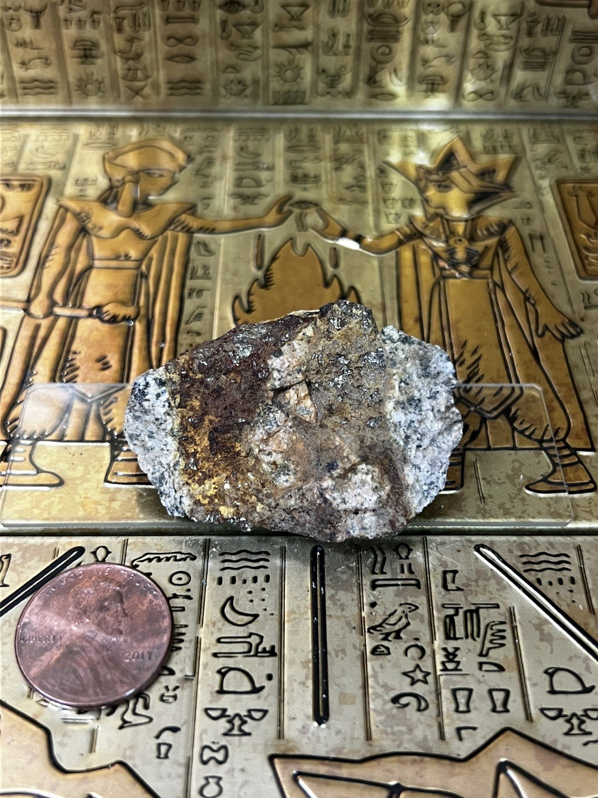 28g Antique Nevada Gold Mine Ore - Raw Chrysocolla, Pyrite & Quartz Crystal