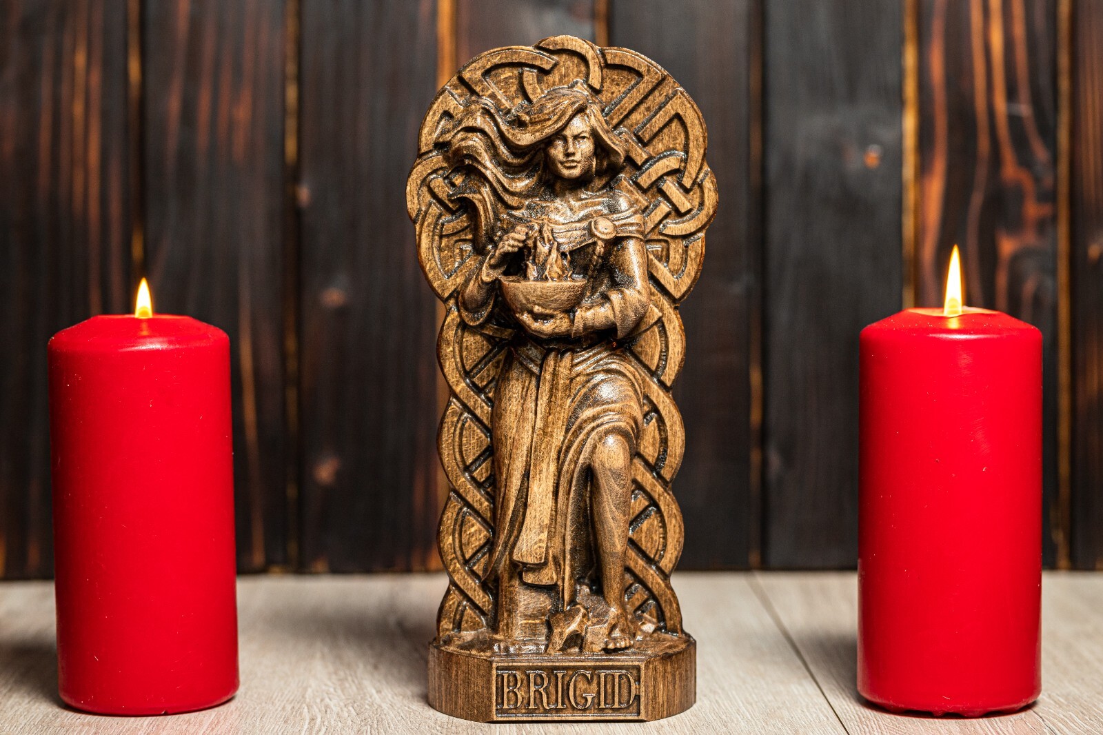Brigid Statue Celtic Mythology Brigid Statuette Brigid goddess Brigit Irish gods